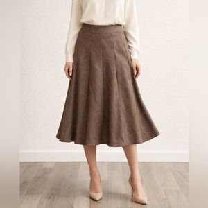 Vintage Alfani Elegant Brown A-Line Skirt
